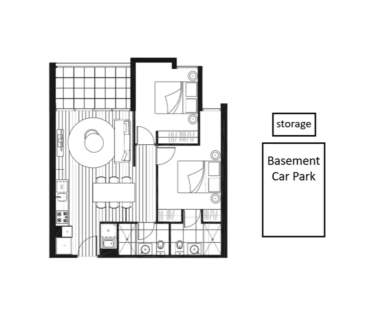 Floorplan of Homely apartment listing, 201/92-96 Albert Street, Brunswick East VIC 3057