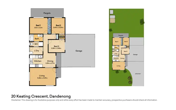 Floorplan of Homely house listing, 20 Keating Crescent, Dandenong VIC 3175