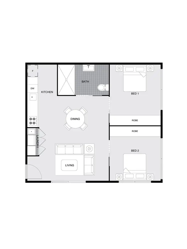 Floorplan of Homely semi-detached listing, 188A Osburn Drive, Macgregor ACT 2615