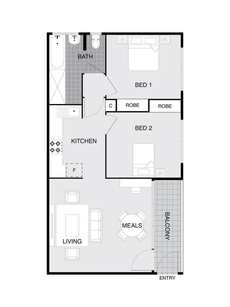 Floorplan of Homely apartment listing, 56/179 Melrose Drive, Lyons ACT 2606