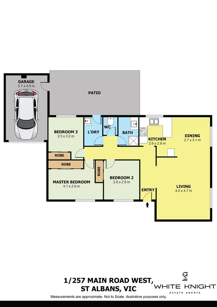 Floorplan of Homely unit listing, 1/257 Main Road, St Albans VIC 3021