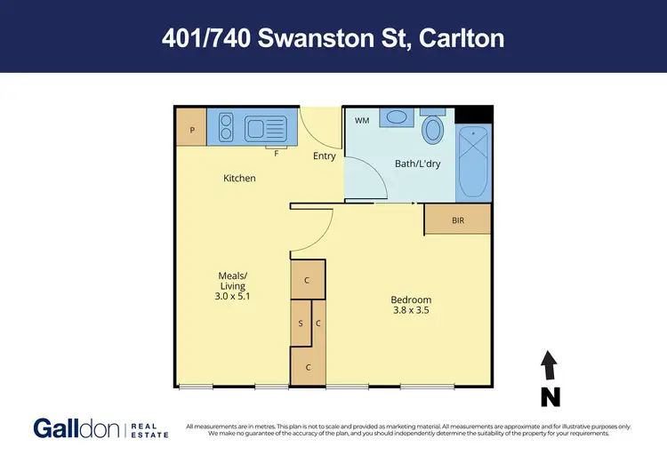 Floorplan of Homely apartment listing, 431/746 Swanston Street, Carlton VIC 3053