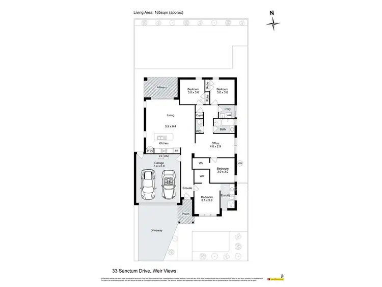 Floorplan of Homely house listing, 33 Sanctum Drive, Weir Views VIC 3338