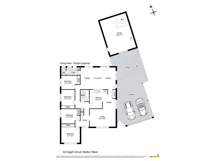 Floorplan of Homely house listing, 42 Argyll Circuit, Melton West VIC 3337