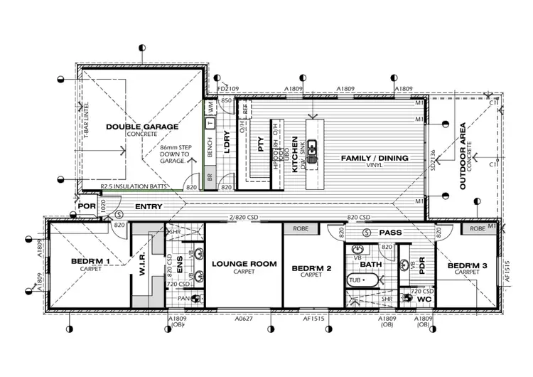 Floorplan of Homely house listing, 17 Joseph Court, Red Cliffs VIC 3496