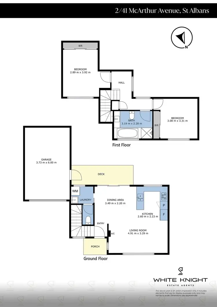 Floorplan of Homely townhouse listing, 2/43 McArthur Avenue, St Albans VIC 3021