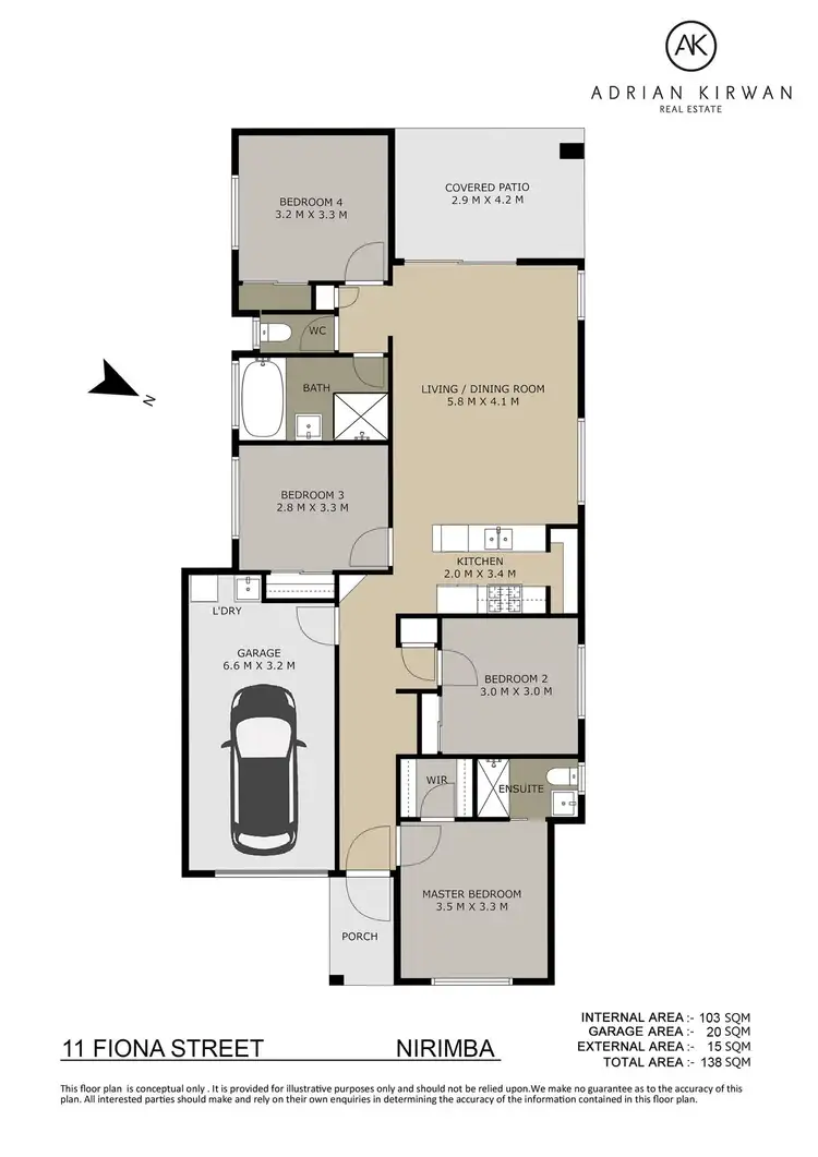 Floorplan of Homely house listing, 11 Fiona Street, Nirimba QLD 4551