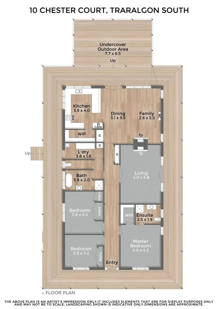 Floorplan of Homely house listing, 10 Chester Court, Traralgon South VIC 3844