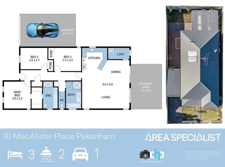 Floorplan of Homely house listing, 10 Macalister Place, Pakenham VIC 3810