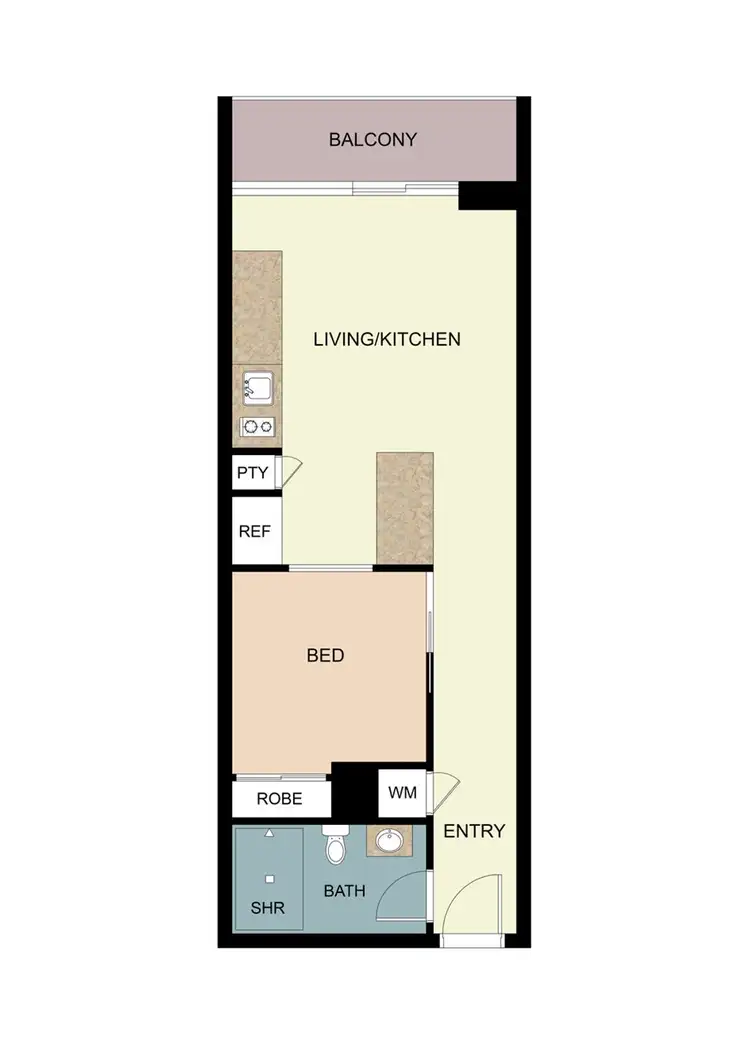 Floorplan of Homely apartment listing, 2709/555 Swanston Street, Carlton VIC 3053
