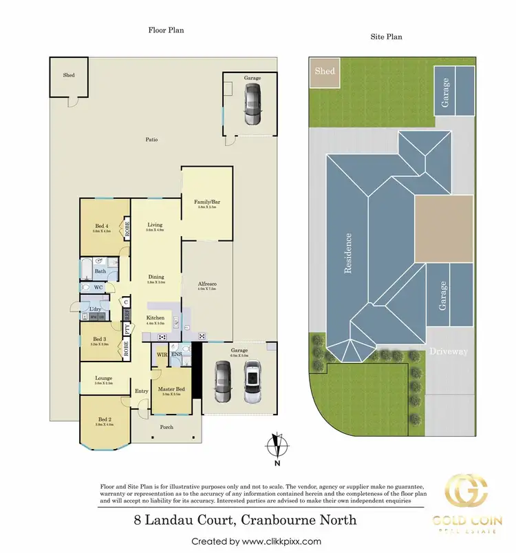 Floorplan of Homely house listing, 8 Landau Court, Cranbourne North VIC 3977