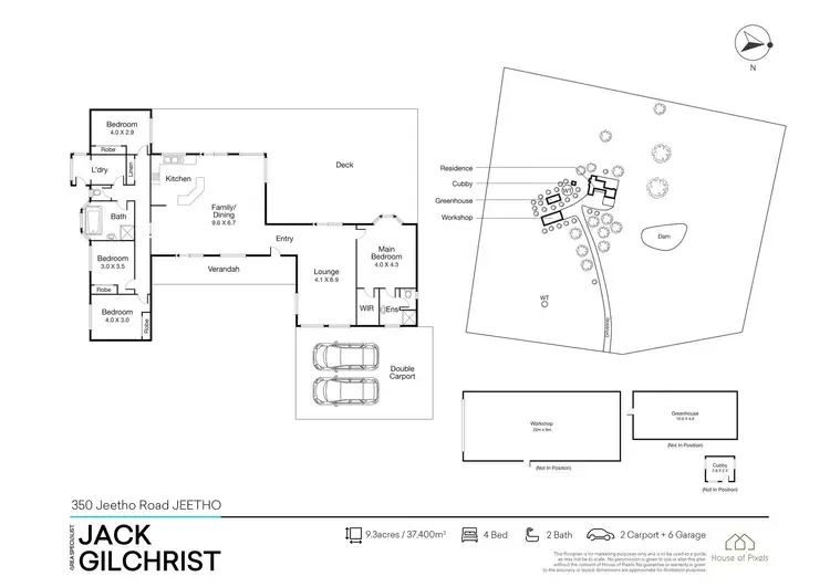 Floorplan of Homely house listing, 350 Jeetho Road, Jeetho VIC 3945