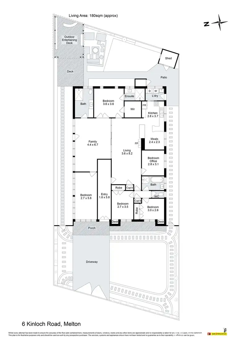 Floorplan of Homely house listing, 6 KINLOCH ROAD, Melton VIC 3337