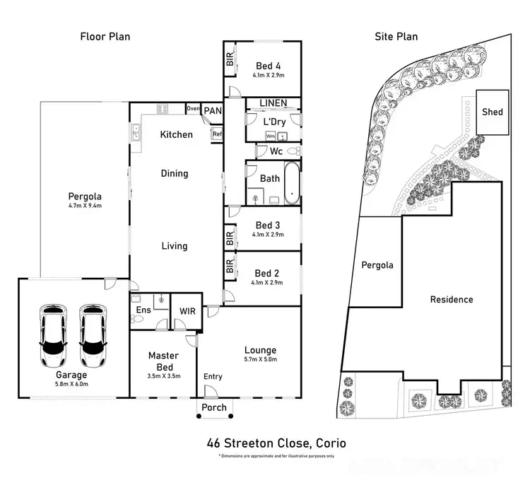 Floorplan of Homely house listing, 46 Streeton Close, Corio VIC 3214