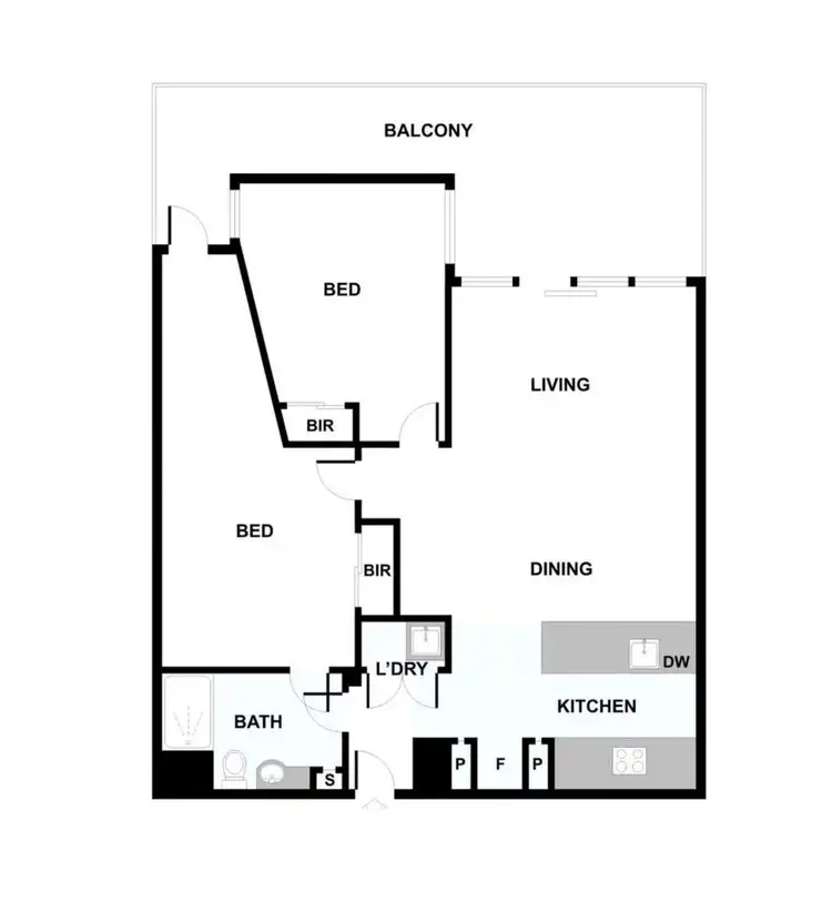 Floorplan of Homely apartment listing, 318/4 Bik Lane, Fitzroy North VIC 3068