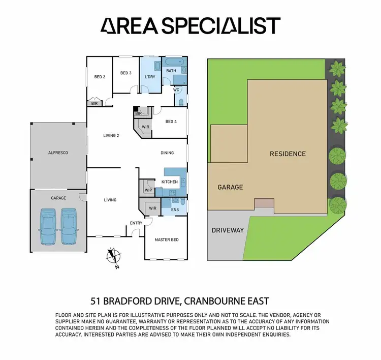 Floorplan of Homely house listing, 51 Bradford Drive, Cranbourne East VIC 3977
