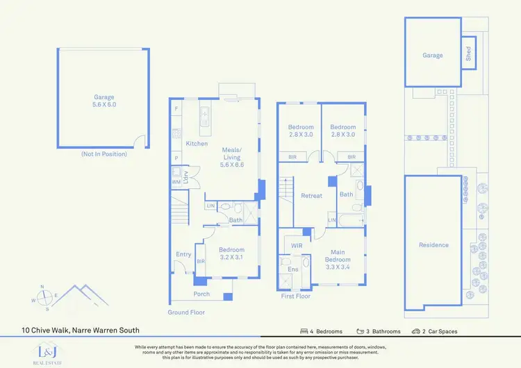 Floorplan of Homely house listing, 10 Chive Walk, Narre Warren South VIC 3805