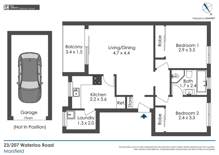 Floorplan of Homely unit listing, 23/207 Waterloo Road, Marsfield NSW 2122