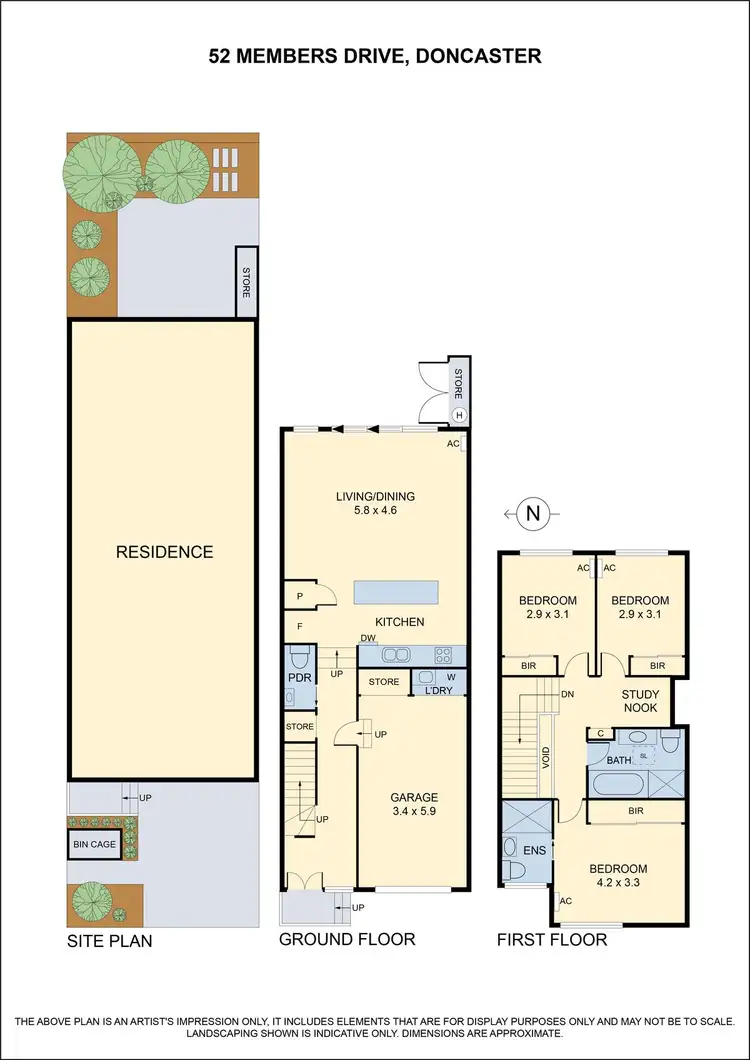 Floorplan of Homely townhouse listing, 52 Members Drive, Doncaster VIC 3108