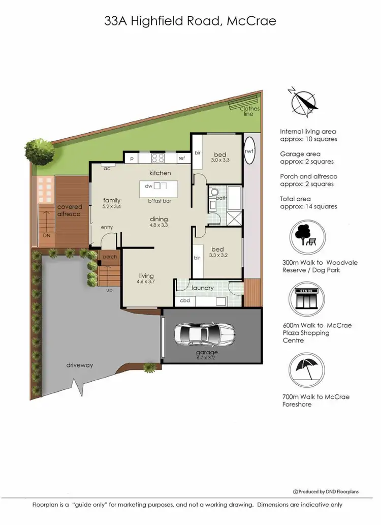 Floorplan of Homely unit listing, 33A Highfield Road, Mccrae VIC 3938