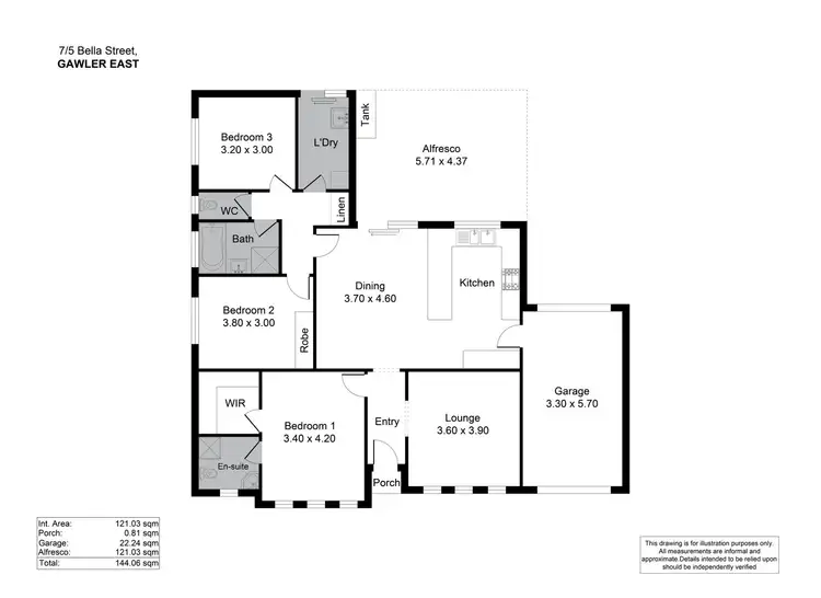 Floorplan of Homely house listing, 7/5 Bella Street, Gawler East SA 5118
