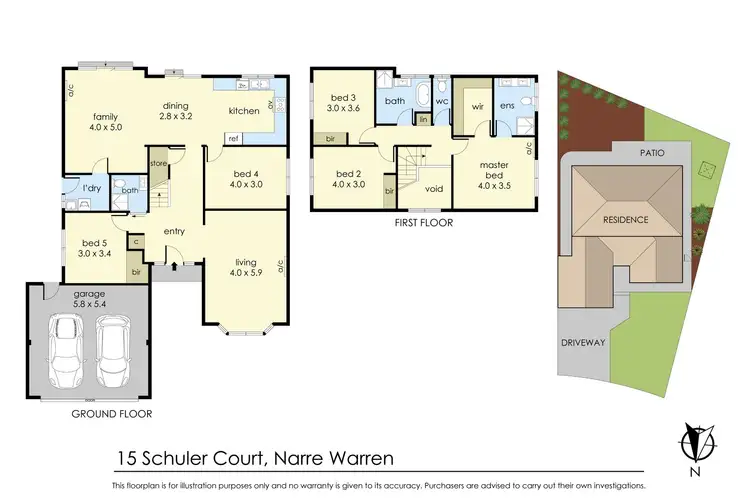 Floorplan of Homely house listing, 15 Schuler Court, Narre Warren VIC 3805