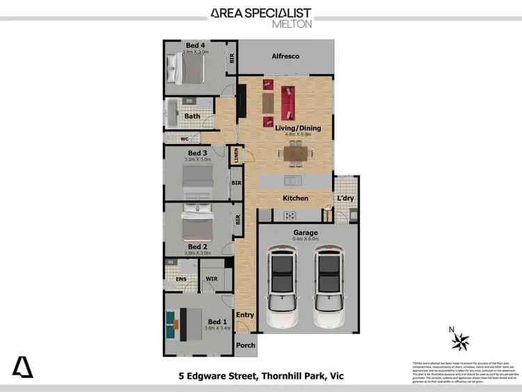 Floorplan of Homely house listing, 5 Edgware Street, Thornhill Park VIC 3335