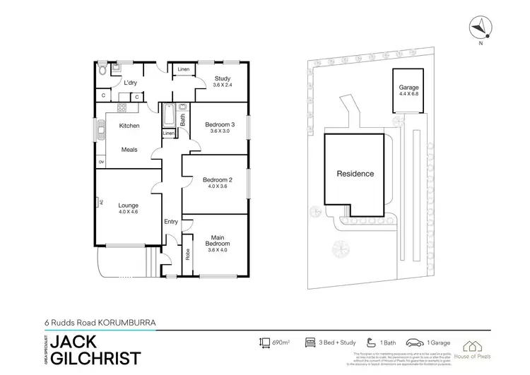 Floorplan of Homely house listing, 6 Rudds Road, Korumburra VIC 3950