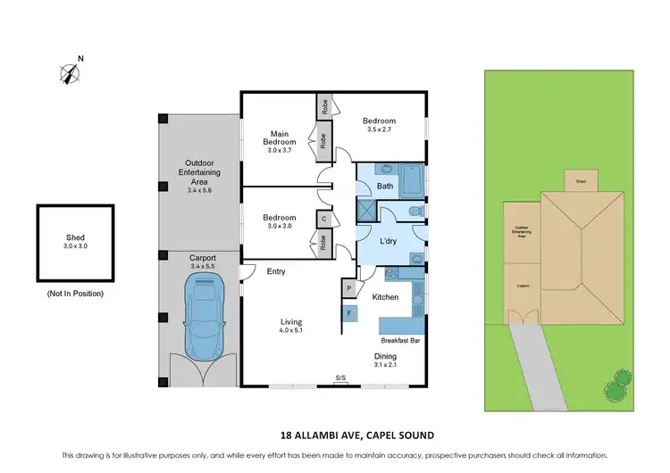 Floorplan of Homely house listing, 18 Allambi Avenue, Capel Sound VIC 3940