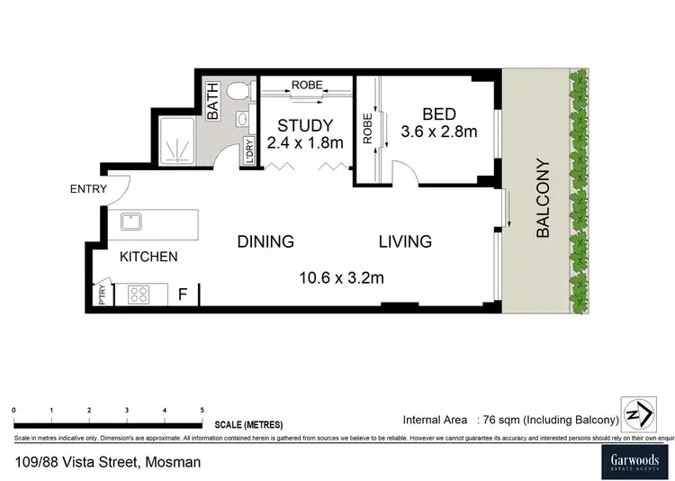 Floorplan of Homely apartment listing, 109/88 Vista Street, Mosman NSW 2088