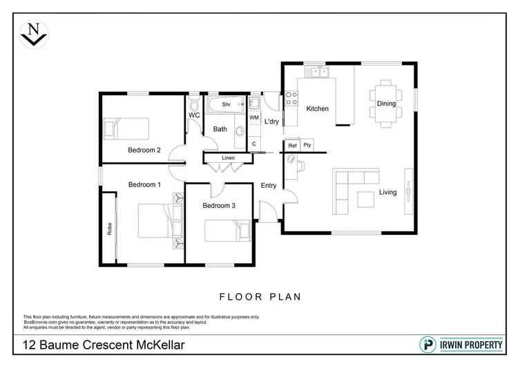 Floorplan of Homely house listing, 12 Baume Crescent, Mckellar ACT 2617