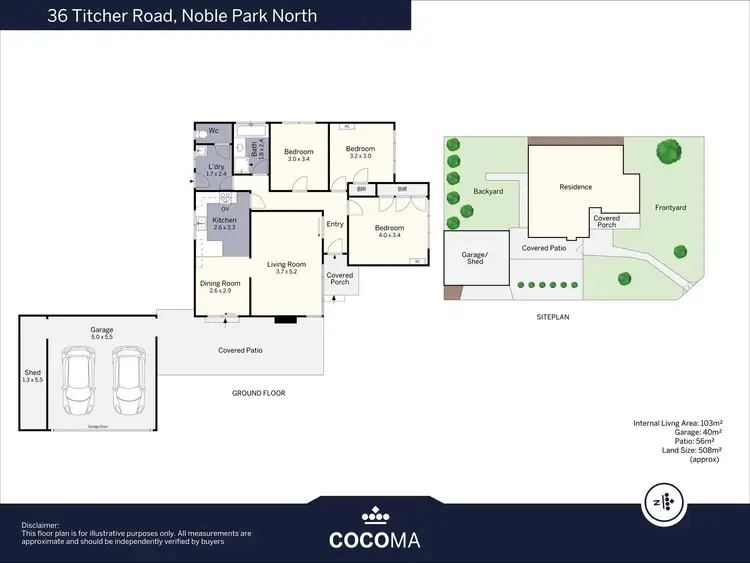 Floorplan of Homely house listing, 36 Titcher Road, Noble Park North VIC 3174