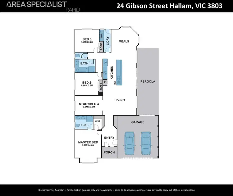 Floorplan of Homely house listing, 24 Gibson Street, Hallam VIC 3803