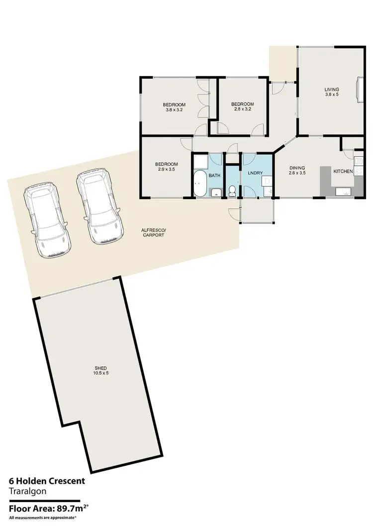 Floorplan of Homely house listing, 6 Holden Crescent, Traralgon VIC 3844