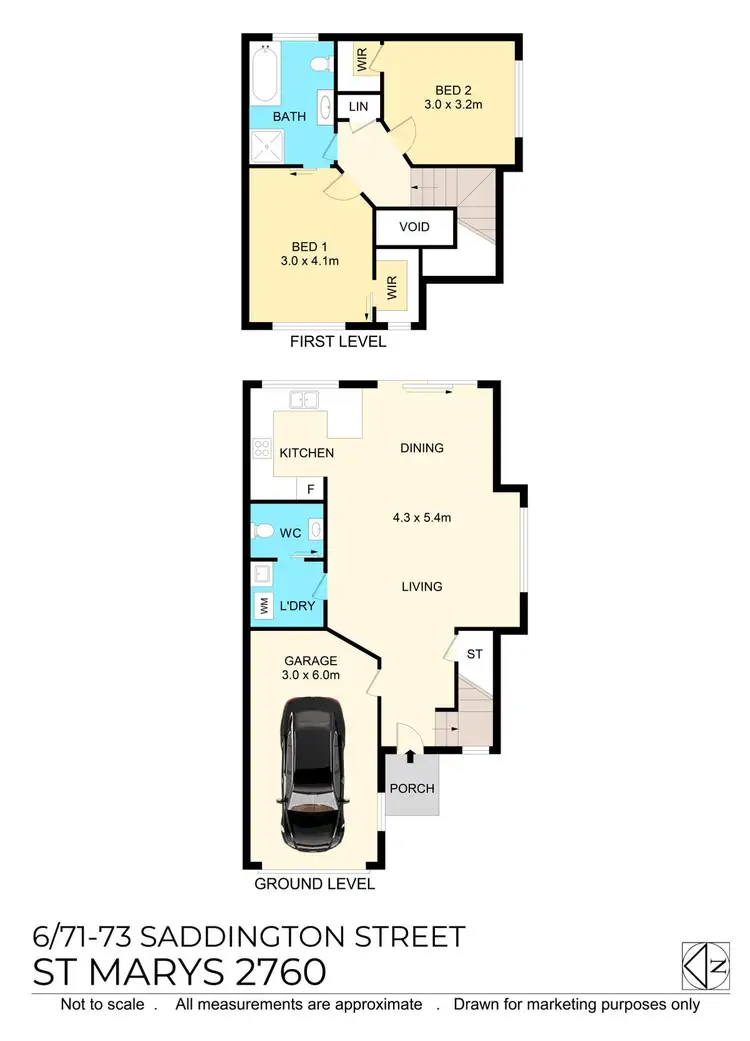 Floorplan of Homely townhouse listing, 6/71-73 Saddington Street, St Marys NSW 2760