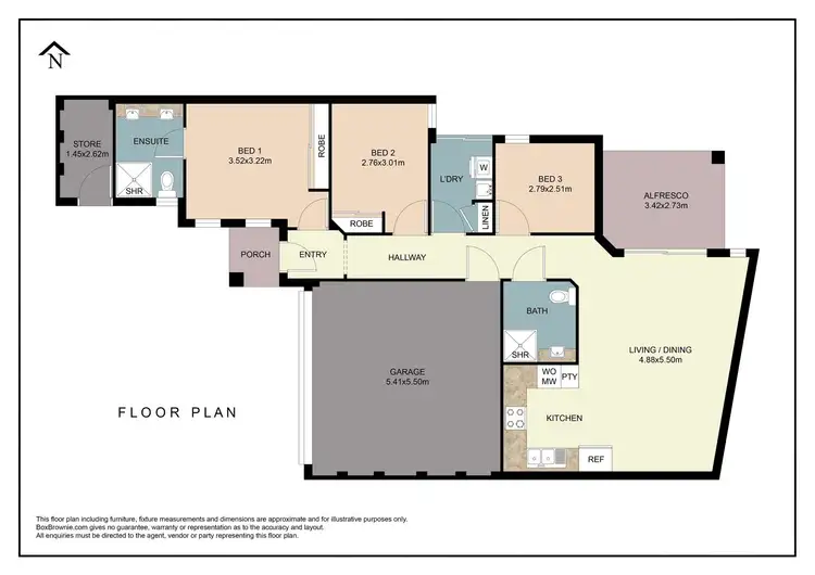 Floorplan of Homely house listing, 3/103 Caridean Street, Heathridge WA 6027
