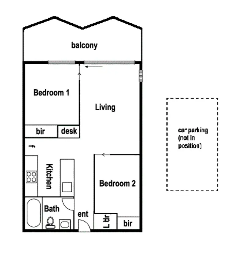 Floorplan of Homely apartment listing, 243/38 Mt Alexander Road, Travancore VIC 3032