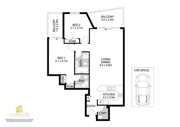 Floorplan of Homely apartment listing, 811/16-20 Meredith Street, Bankstown NSW 2200