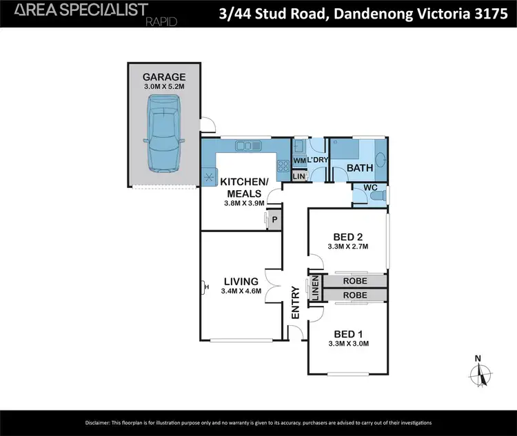 Floorplan of Homely unit listing, 3/44 Stud Road, Dandenong VIC 3175