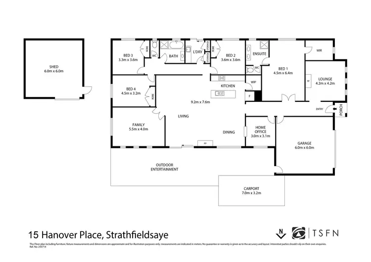 Floorplan of Homely house listing, 15 Hanover Place, Strathfieldsaye VIC 3551