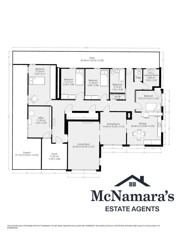 Floorplan of Homely house listing, 56 Saxton Street, Numurkah VIC 3636