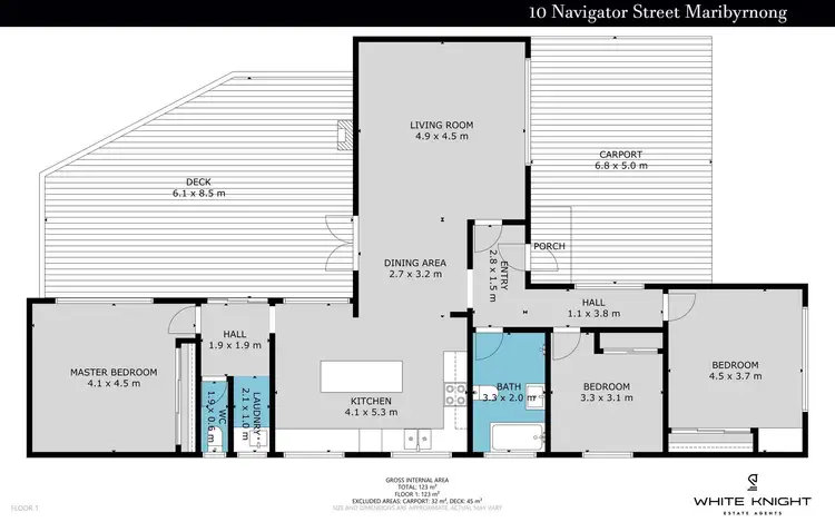 Floorplan of Homely house listing, 10 Navigator St, Maribyrnong VIC 3032