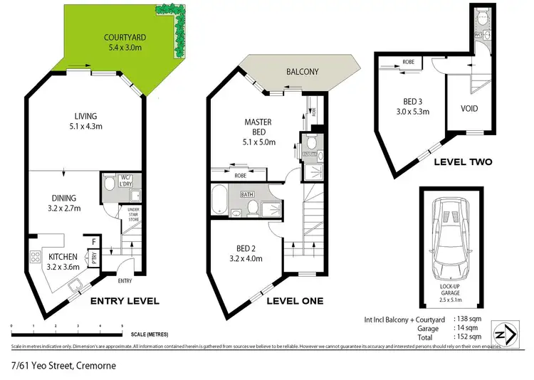 Floorplan of Homely townhouse listing, 7/61 Yeo Street, Cremorne NSW 2090