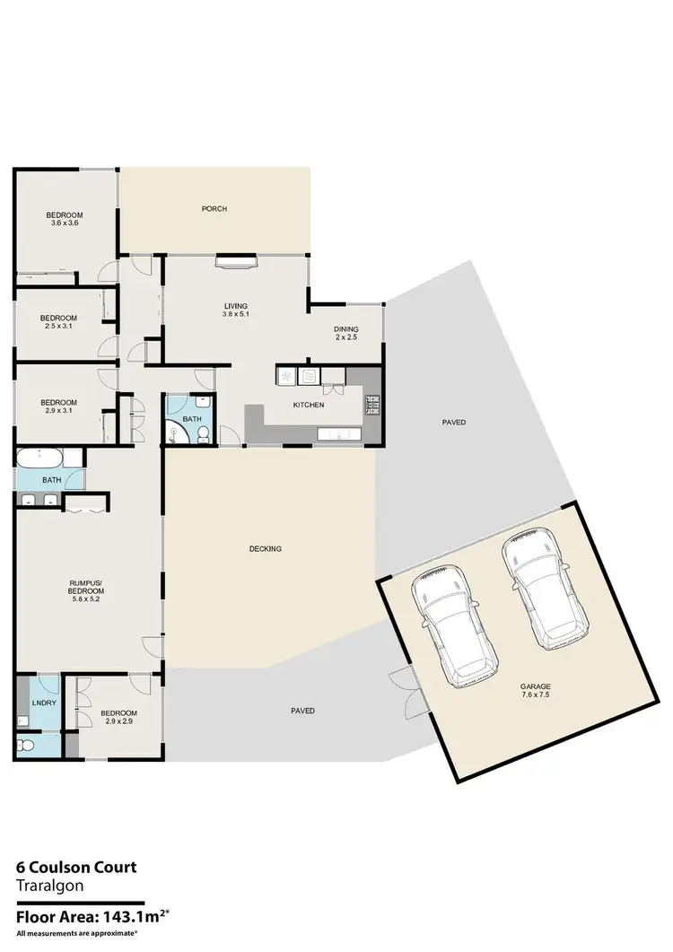 Floorplan of Homely house listing, 6 Coulson Court, Traralgon VIC 3844