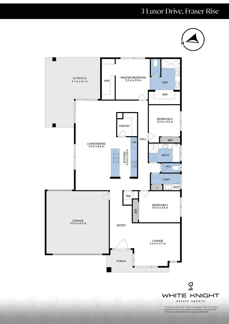Floorplan of Homely house listing, 3 Luxor Drive, Fraser Rise VIC 3336