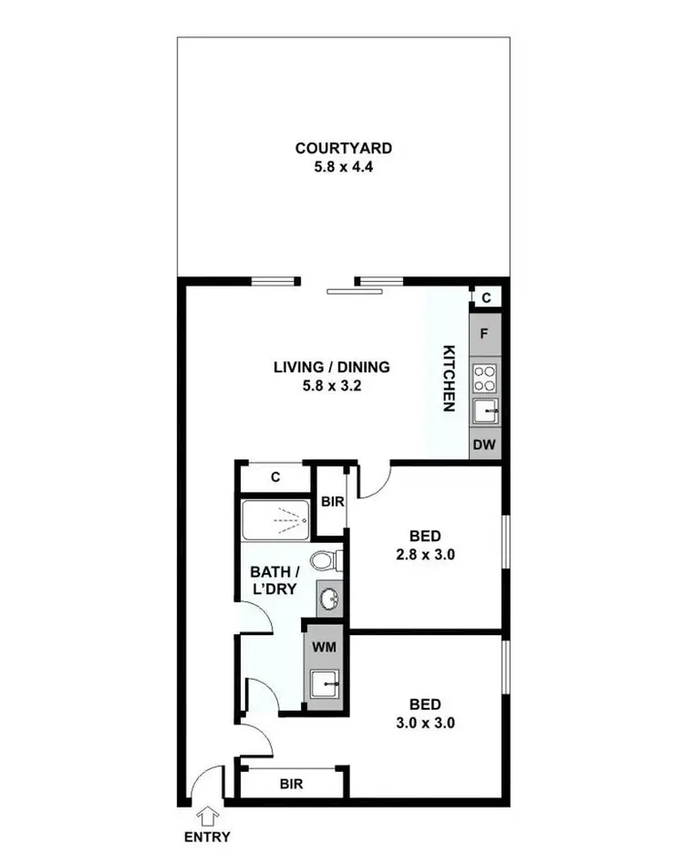 Floorplan of Homely apartment listing, 2/1526 High Street, Glen Iris VIC 3146