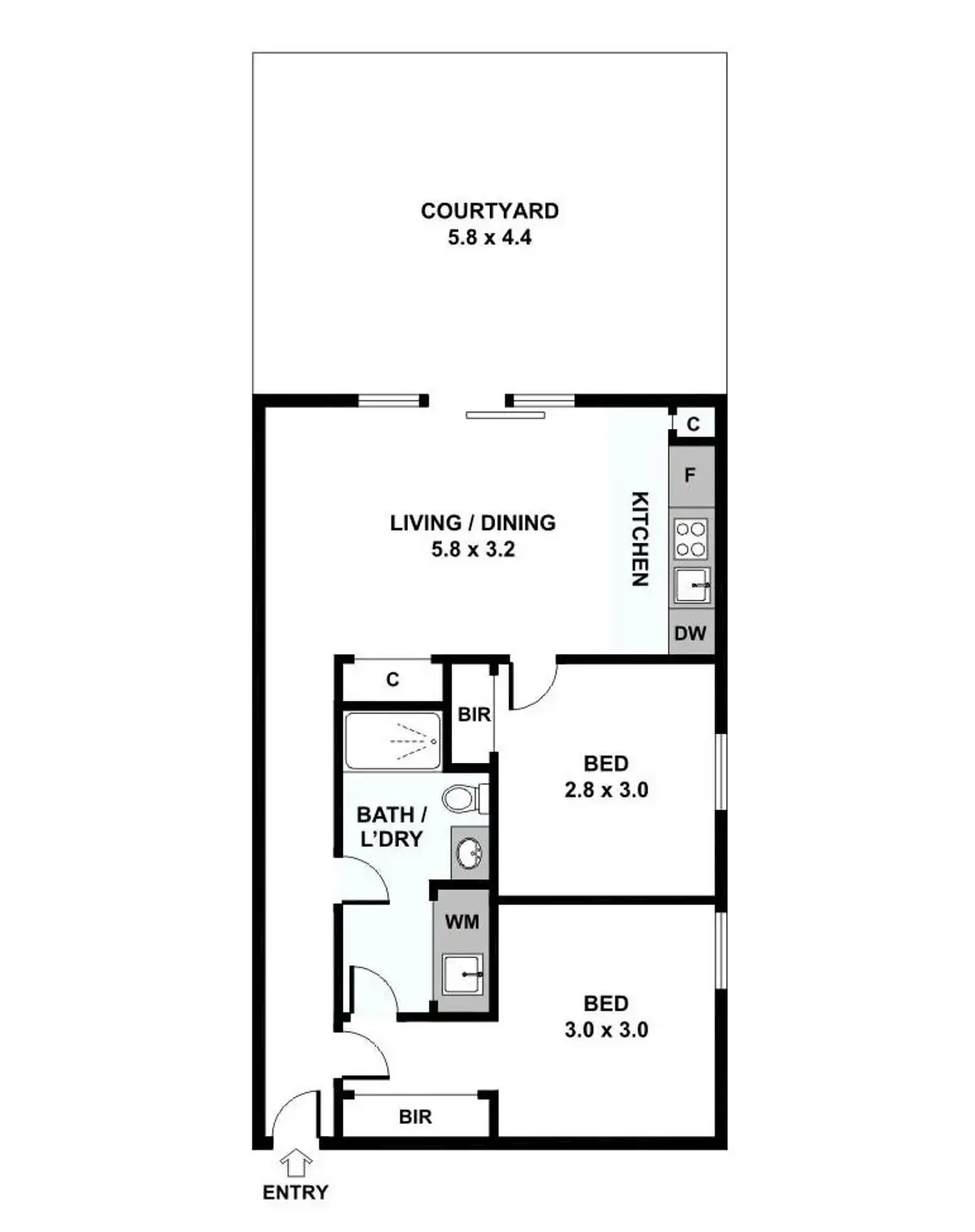Floorplan of Homely apartment listing, 2/1526 High Street, Glen Iris VIC 3146