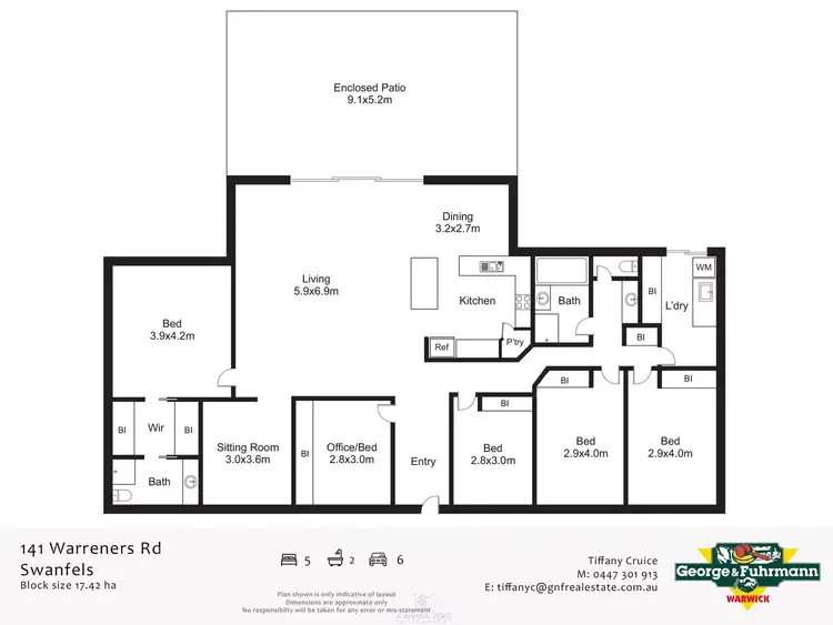 Floorplan of Homely rural property listing, 141 Warreners Road, Swanfels QLD 4371