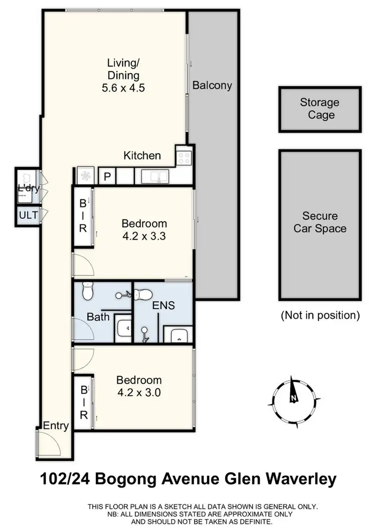 Floorplan of Homely unit listing, 102/24 Bogong Avenue, Glen Waverley VIC 3150