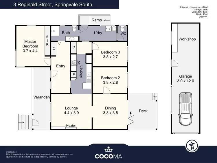 Floorplan of Homely house listing, 3 Reginald Street, Springvale South VIC 3172